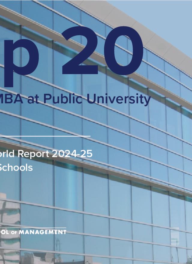 US News Ranking - Top 20 Public Part-Time MBA
